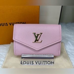 🔥UNUSED! RARE! RFID Louis Vuitton•Lock Mini Trifold Floral Wallet